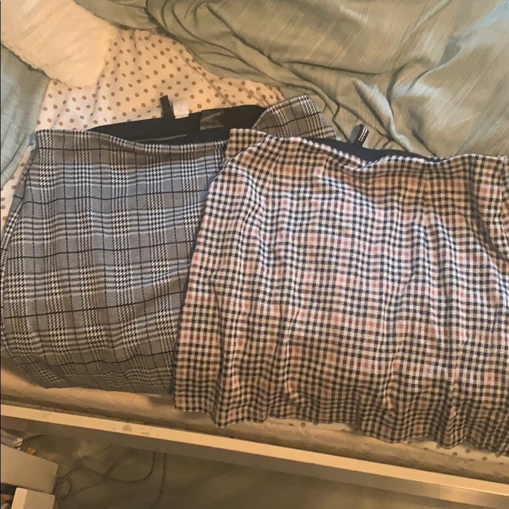 checkered vintage mini skirt bundle!!